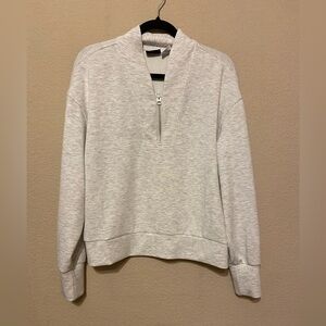 Bailey 44 Womens Heather Gray Half-Zip Pullover Sweatshirt Cropped ultra soft M
